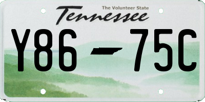 TN license plate Y8675C