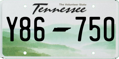 TN license plate Y8675O