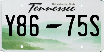 TN license plate Y8675S