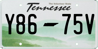 TN license plate Y8675V