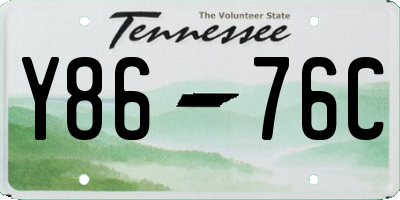 TN license plate Y8676C