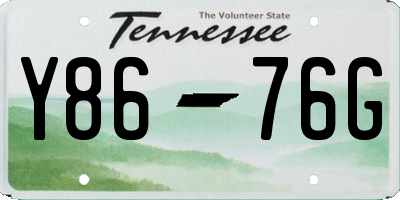 TN license plate Y8676G