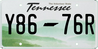 TN license plate Y8676R