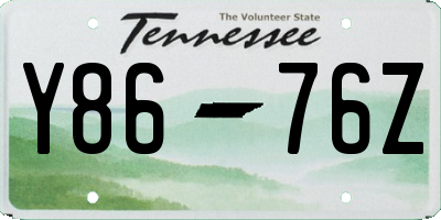 TN license plate Y8676Z