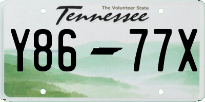 TN license plate Y8677X