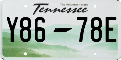 TN license plate Y8678E