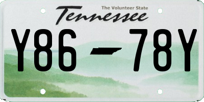 TN license plate Y8678Y