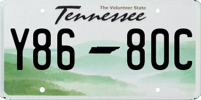 TN license plate Y8680C