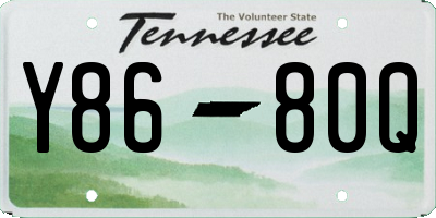 TN license plate Y8680Q