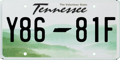 TN license plate Y8681F