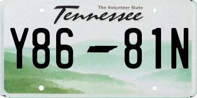 TN license plate Y8681N
