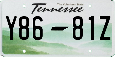TN license plate Y8681Z