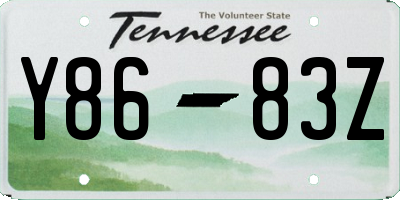 TN license plate Y8683Z