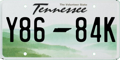 TN license plate Y8684K