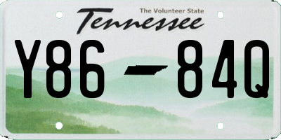 TN license plate Y8684Q