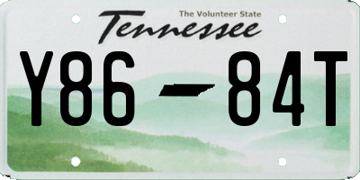 TN license plate Y8684T