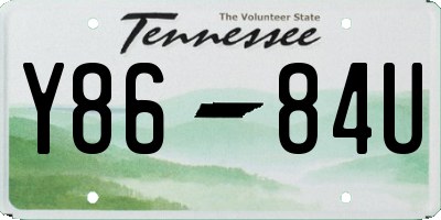 TN license plate Y8684U