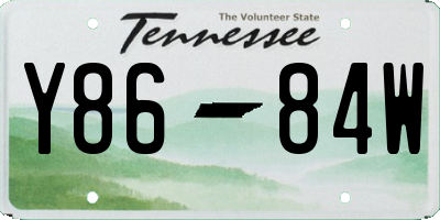 TN license plate Y8684W