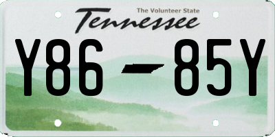 TN license plate Y8685Y