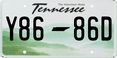 TN license plate Y8686D