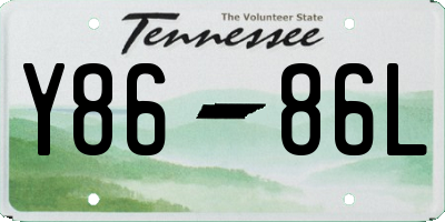 TN license plate Y8686L