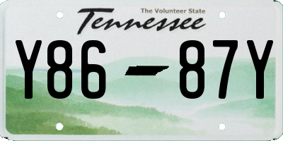 TN license plate Y8687Y
