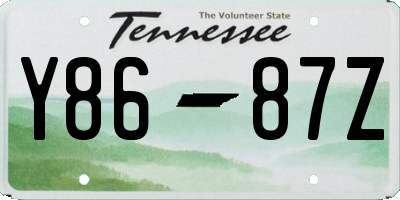 TN license plate Y8687Z