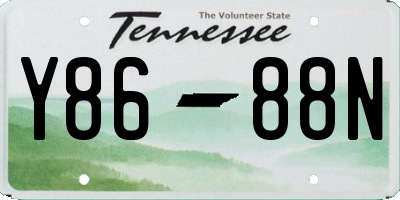 TN license plate Y8688N