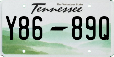 TN license plate Y8689Q