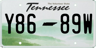 TN license plate Y8689W