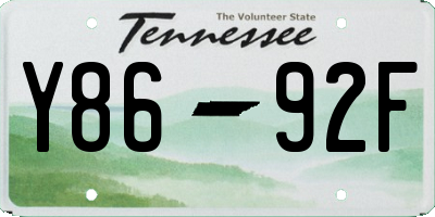 TN license plate Y8692F