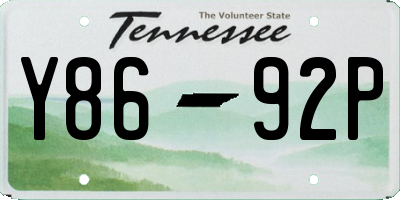 TN license plate Y8692P