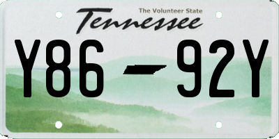 TN license plate Y8692Y
