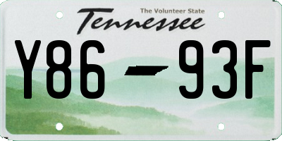 TN license plate Y8693F