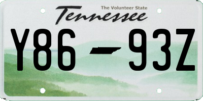 TN license plate Y8693Z