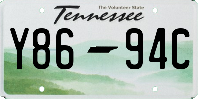 TN license plate Y8694C