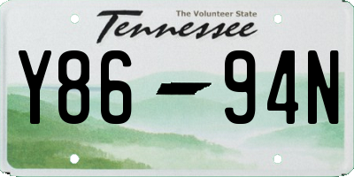 TN license plate Y8694N
