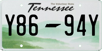 TN license plate Y8694Y