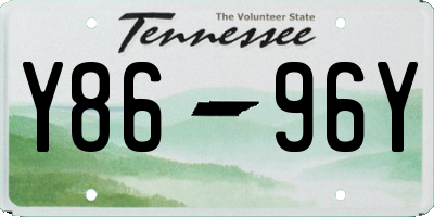 TN license plate Y8696Y