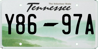 TN license plate Y8697A