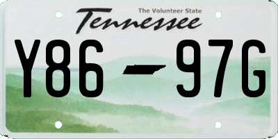 TN license plate Y8697G