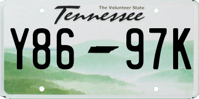 TN license plate Y8697K