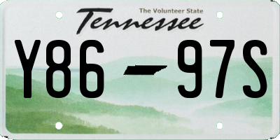 TN license plate Y8697S