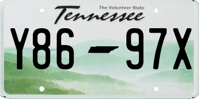 TN license plate Y8697X