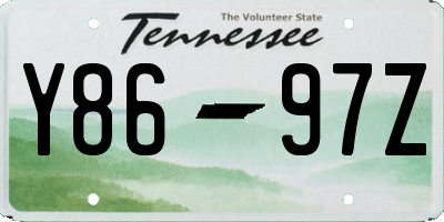 TN license plate Y8697Z