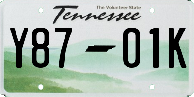 TN license plate Y8701K