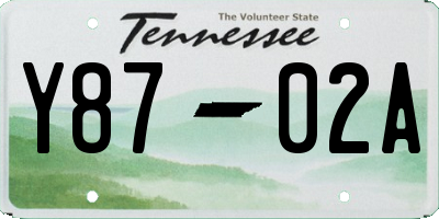 TN license plate Y8702A