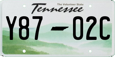 TN license plate Y8702C