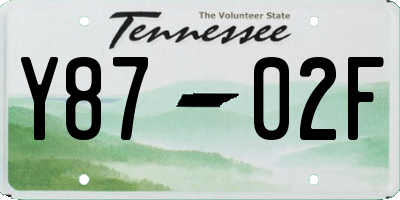 TN license plate Y8702F