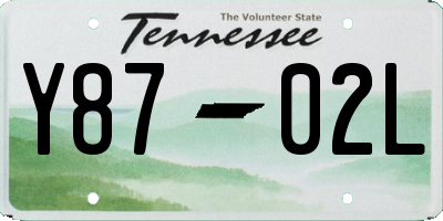 TN license plate Y8702L